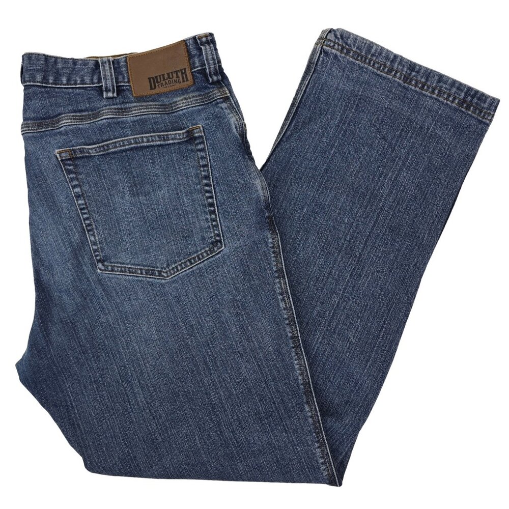 Duluthβ Flex Ballroom Jeans Men's 38x30 Relaxed Fit Blue Denim Work Pants Rugged